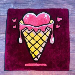Heart Ice Cream Cone Rug